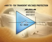 Maxim推出過壓保護控制器MAX16914/MAX16915