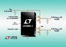 效率為 95% 的雙輸出同步降壓型 DC/DC 控制器 LTC3865/-1