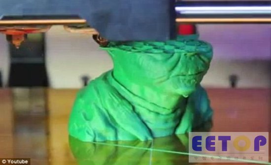 3D打印機打印星戰尤達大師 模型細節驚人