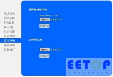 功能強(qiáng)大的Webserver，支持客戶網(wǎng)頁自定義上傳，無線升級，內(nèi)嵌應(yīng)用程序等
