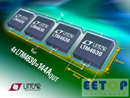 Linear 推出雙輸出 18A 或單輸出 36A DC/DC 微型模塊降壓型穩壓器 LTM4630