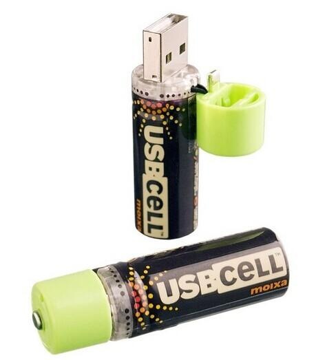5號電池也帶USB接口 插電腦上就能充電