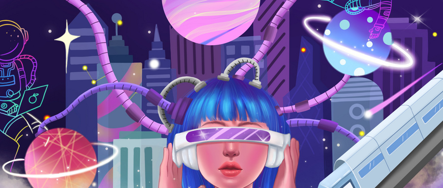 攝圖網_402132810_wx_元宇宙未來科技人工智能唯美少女虛擬世界插畫（企業商用）.jpg